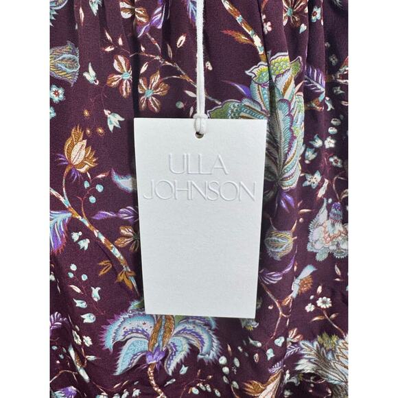 NEW Ulla Johnson Josanna 100% Silk Gown Floral Ruffle Tiered Maxi Dress Sz 14 - Picture 9 of 16